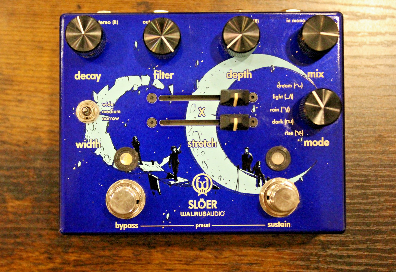 BEAUTIFUL Walrus Audio Sloer Stereo Ambient Reverb Pedal - Blue (900-1082BE)