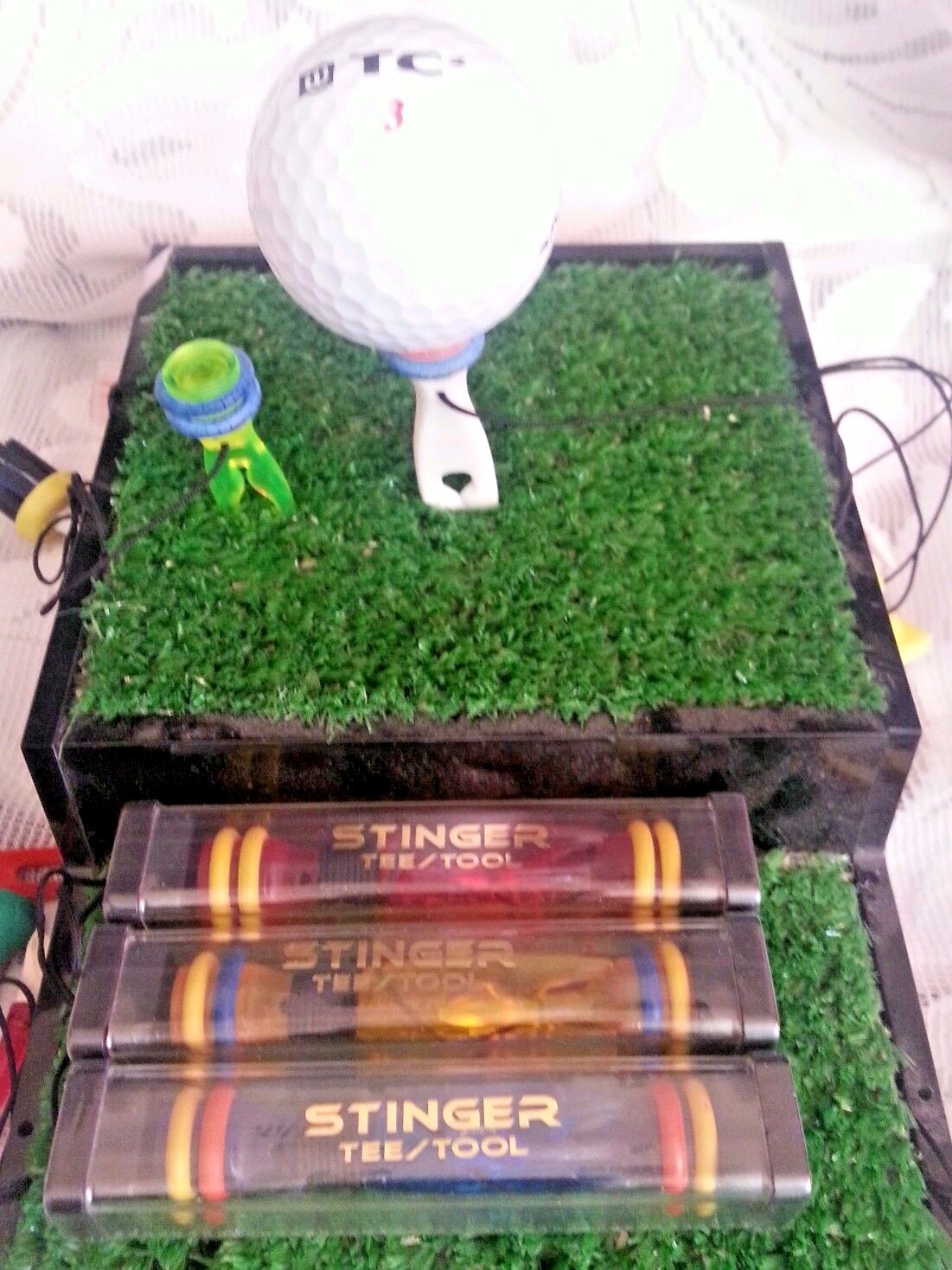 10 STINGER GOLF TEES RUBBER HEAD STRONG CORD TEE HIGH-IMPACT(10 TEES) Brand New
