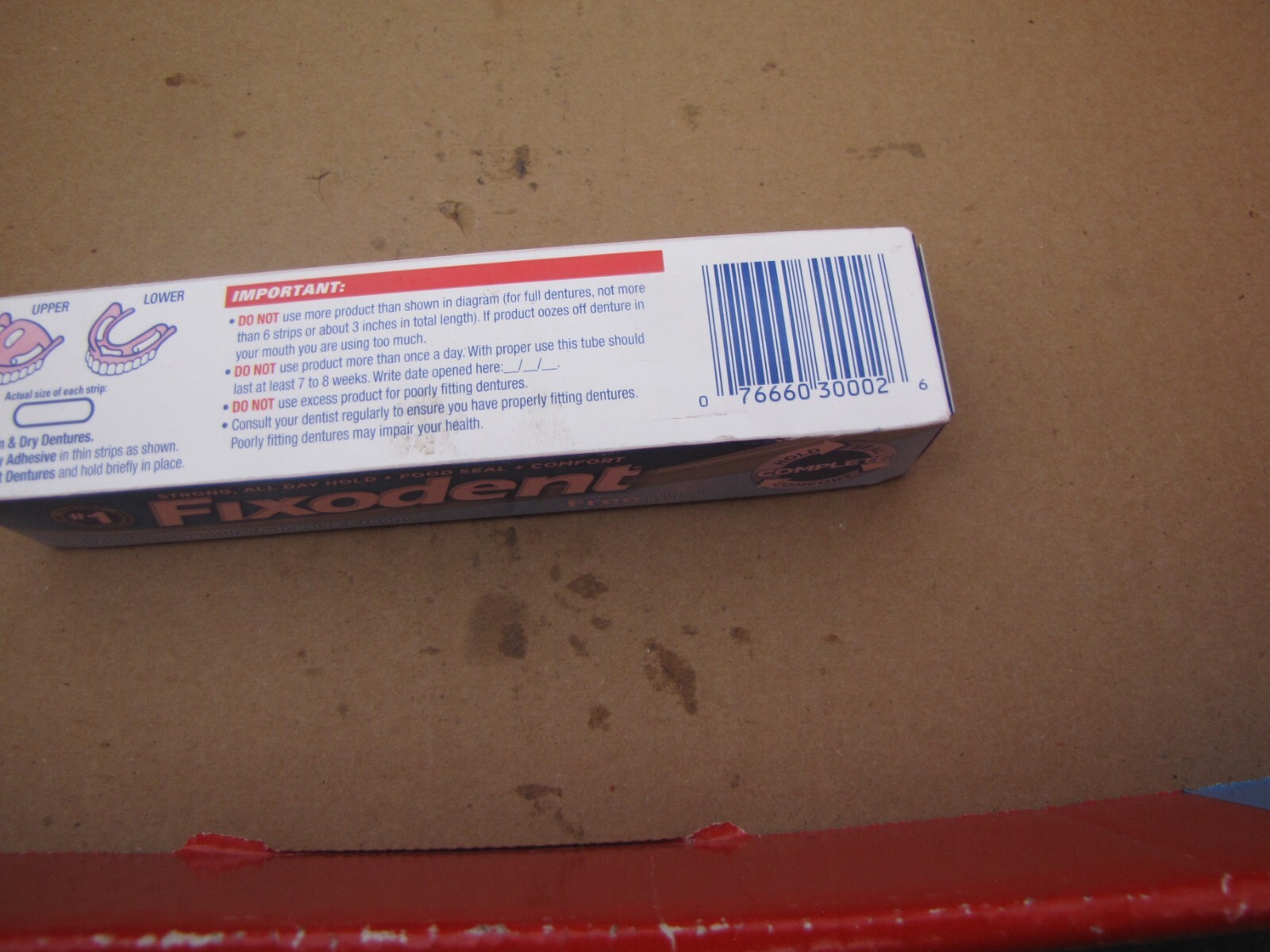 Fixodent Complete Denture Adhesive Cream Unflavored