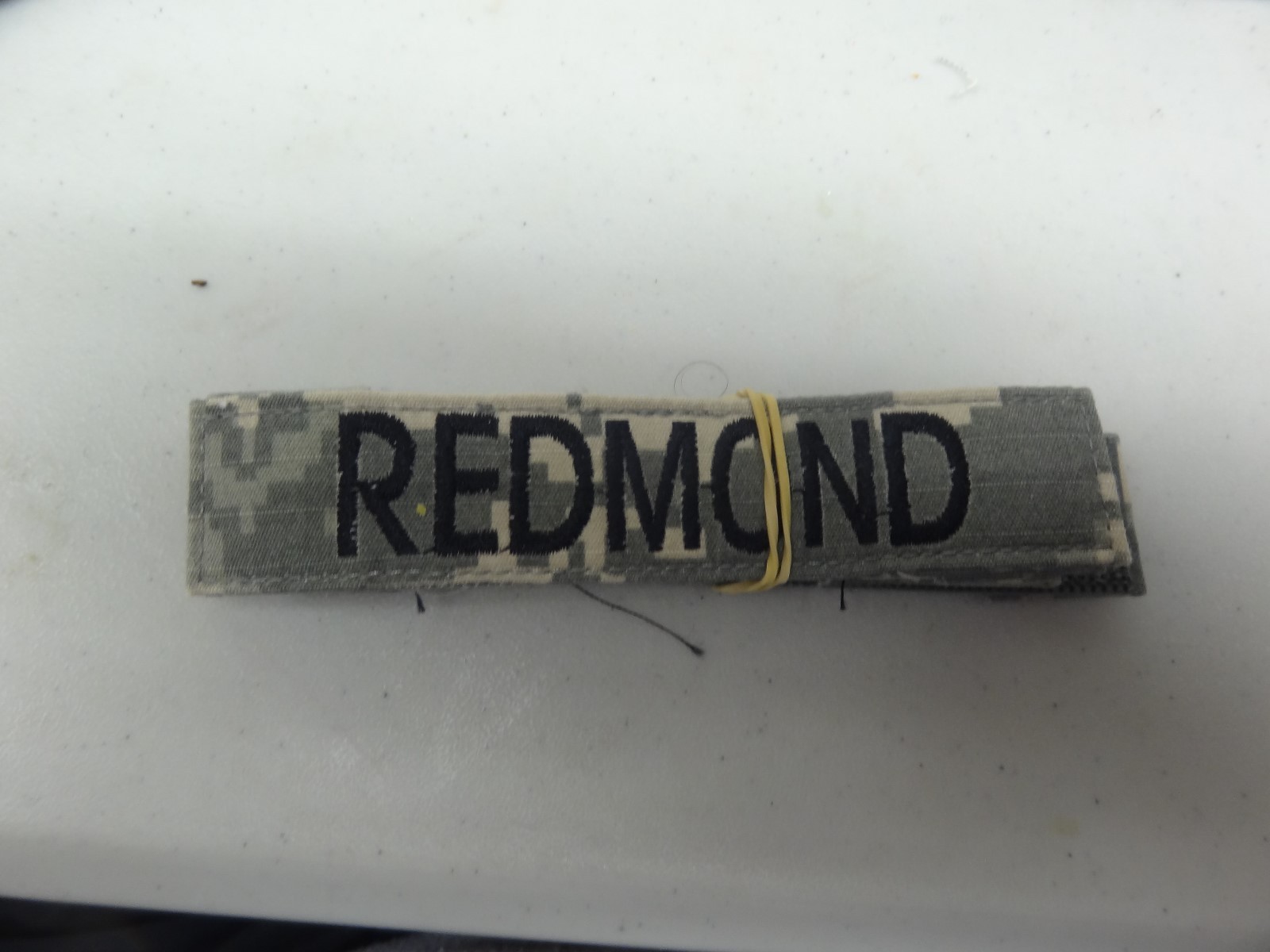 MILITARY US ARMY PATCH FOR ACUS DIGITAL HOOK LOOP BACK NAME TAPE WITH REDMOND