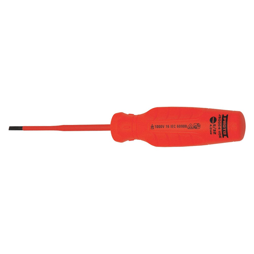 PROTO J90004-VDE Insltd Slotted Screwdriver, 5/32 in 425Y20