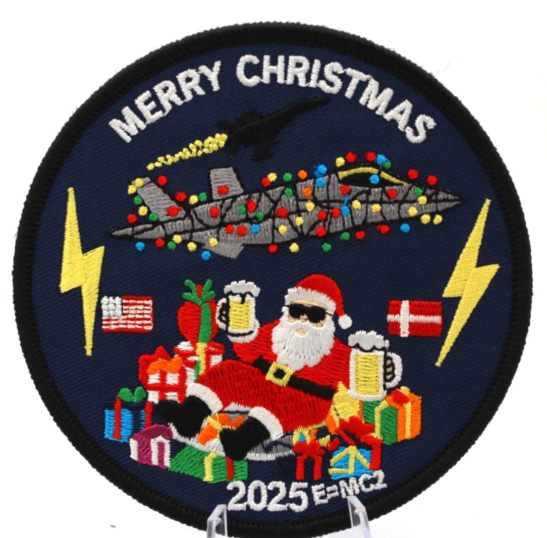 2025 F-35 Merry Christmas Santa 4" Tactical Embroidered Morale Patch