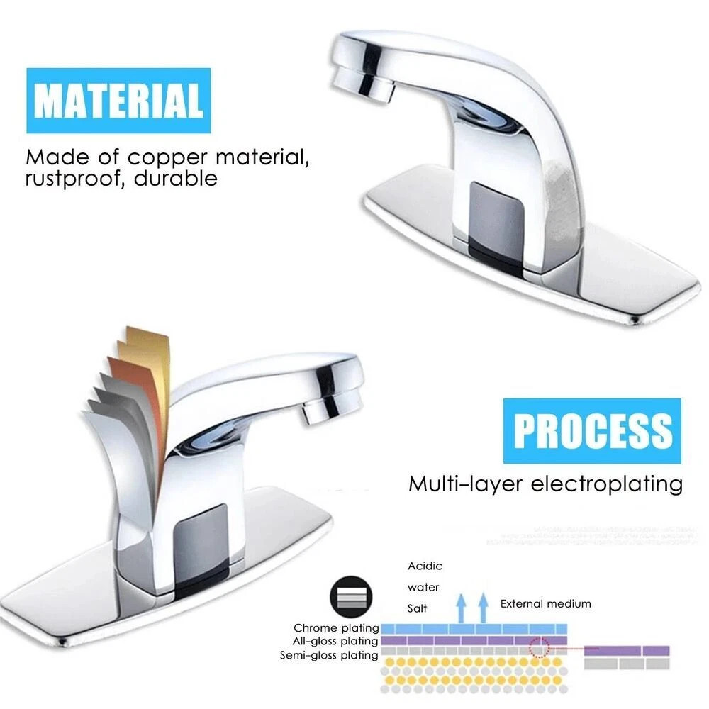 Smart Touchless Bathroom Faucet - Automatic Infrared Sensor Basin Sink Faucet