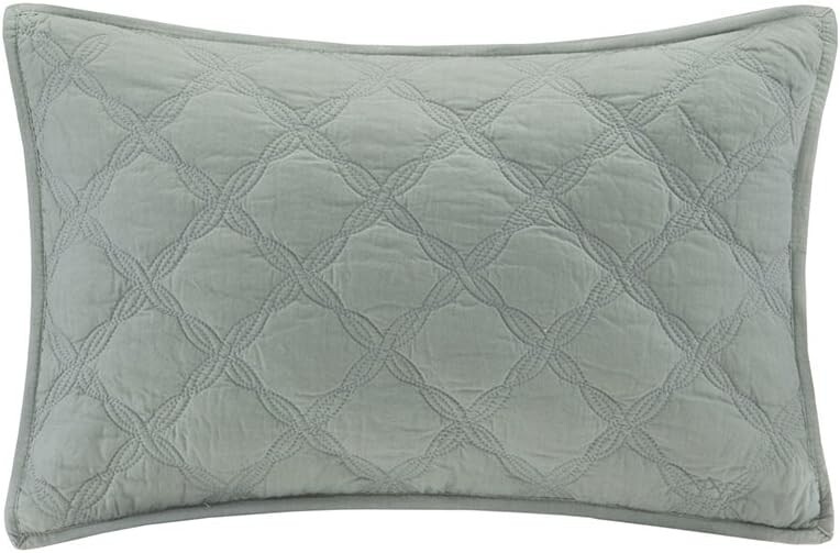 Harbor House Luciana Oblong Decorative Bed Pillow 12" x 18" Moss 100% Polyester