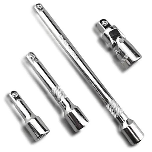 Resze 4 PCS 1/2" Drive Impact Extension Bar Set,3,5,10 Inch Extensions and 1/2