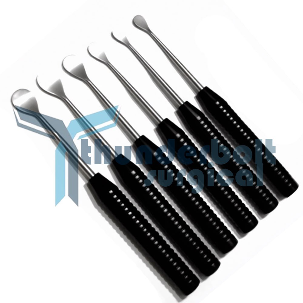 Cobb Elevator Spine Set | 6-Piece Orthopedic Surgical Instruments Black Handle