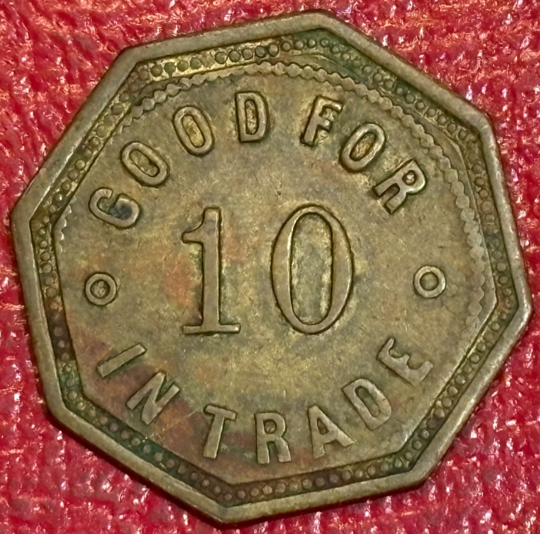 COURTLAND KS MERCANTILE CO. J. S. TUCKER GOOD FOR 10 CENTS IN TRADE TOKEN-JAN156