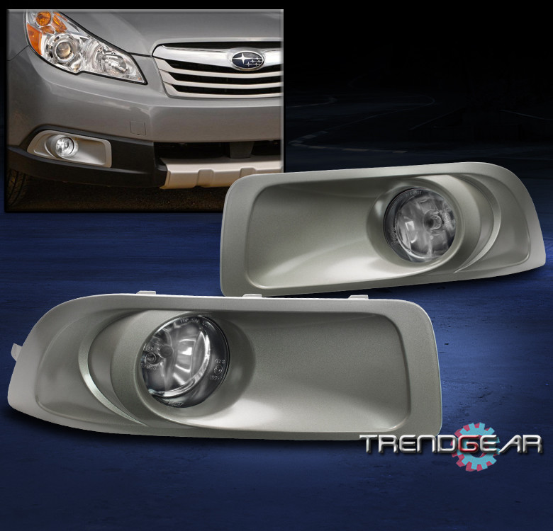 FOR 2010-2012 SUBARU OUTBACK BUMPER DRIVING FOG LIGHT LAMP CHROME +HARNESS LH+RH
