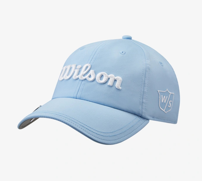 Wilson Women's Pro Tour Golf Hat Cap SnapX Light Blue White With Ball Marker NWT