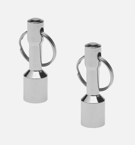 2 Pcs Keychain Neodymium Magnet for Testing Coins, Jewelry, Brass, Gold, Silver