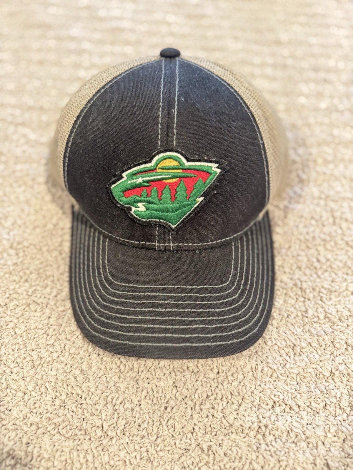 CCM Minnesota Wild NHL Hockey Heavy Stitched Logo Face Off Hat Cap Adjustable
