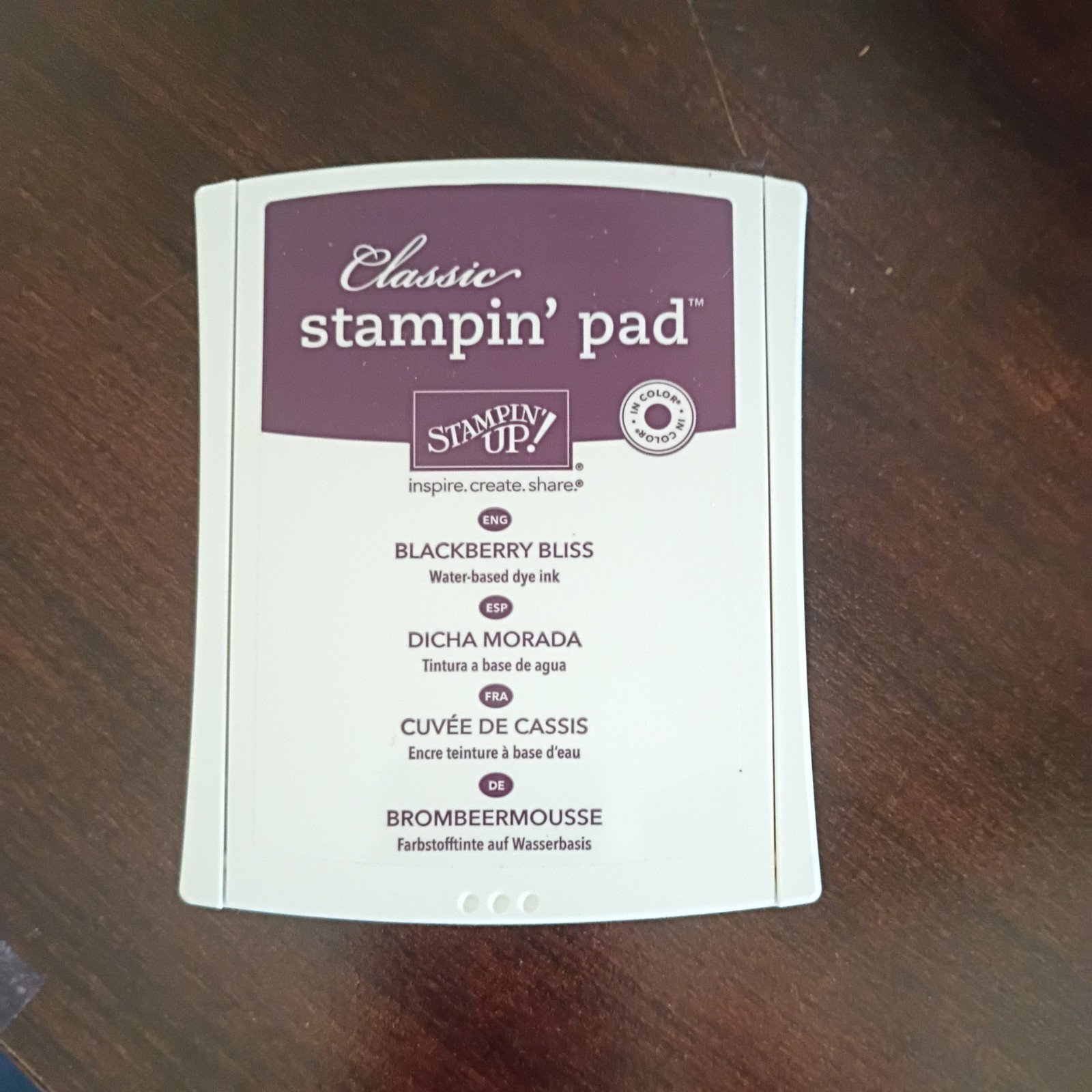 Stampin' Up Ink Pad - Blackberry Bliss- slightly used