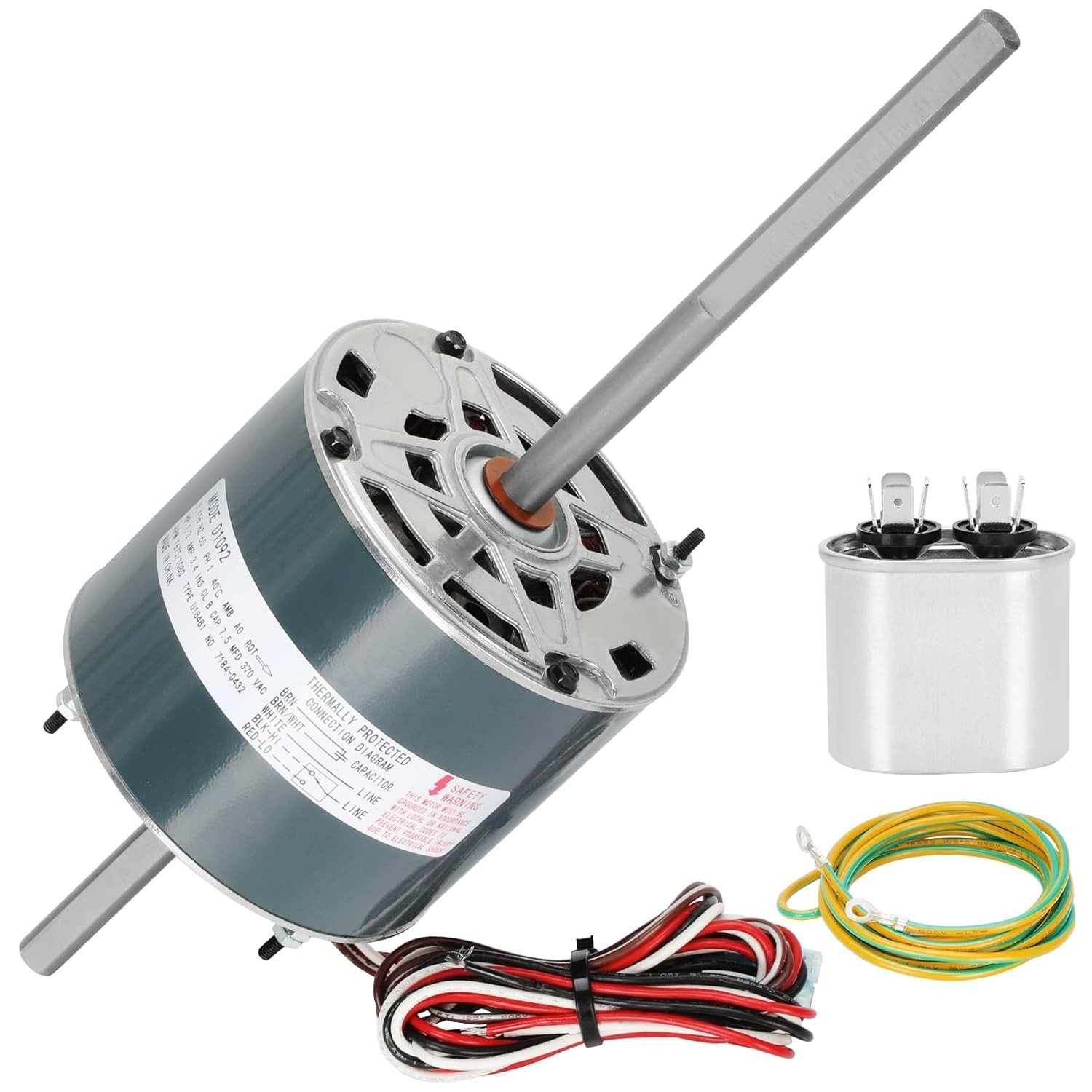 RV AC Fan Motor Replaces Fasco D1092, 1468-306, 7855MVA-A11U, Y6L457D01L, 1468A3