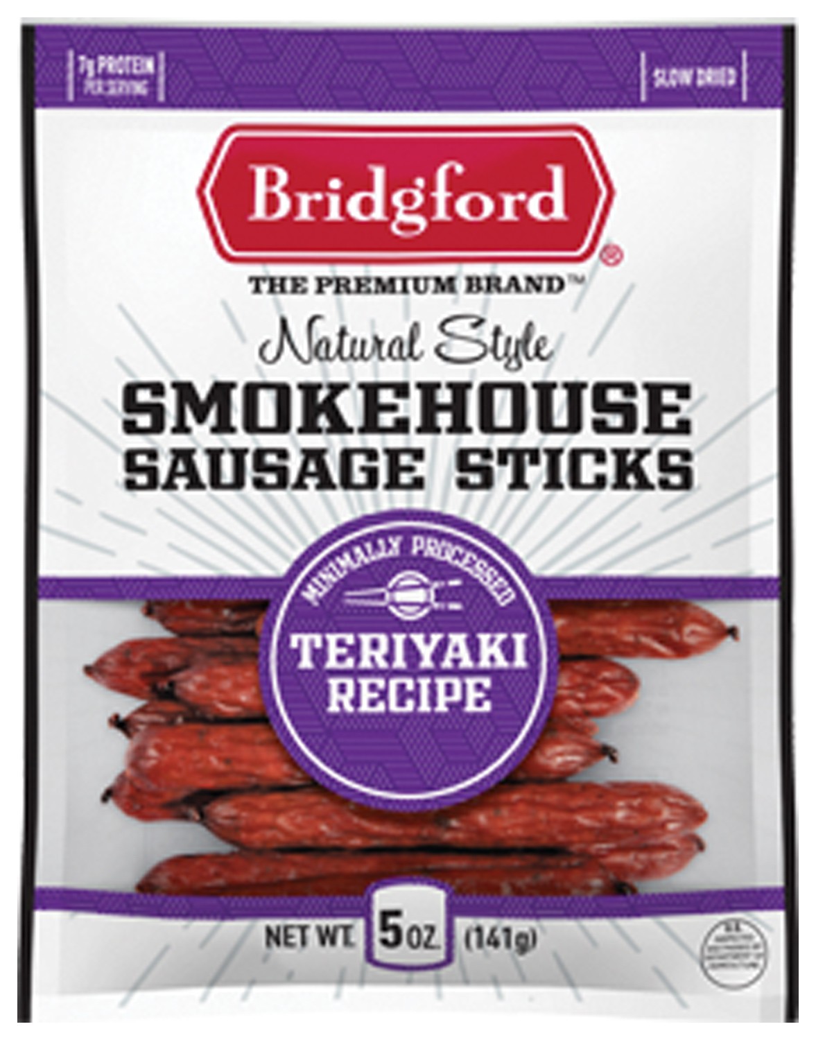 Bridgford Teriyaki Smokehouse Sausage Sticks - Premium Meat Snack, Flavorful &