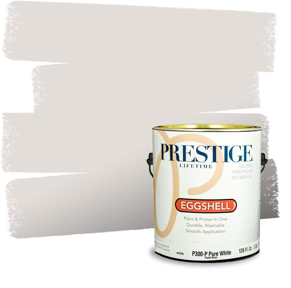 Interior Paint & Primer in One 1-Gallon Eggshell Comparable Match of Behr* Quiet