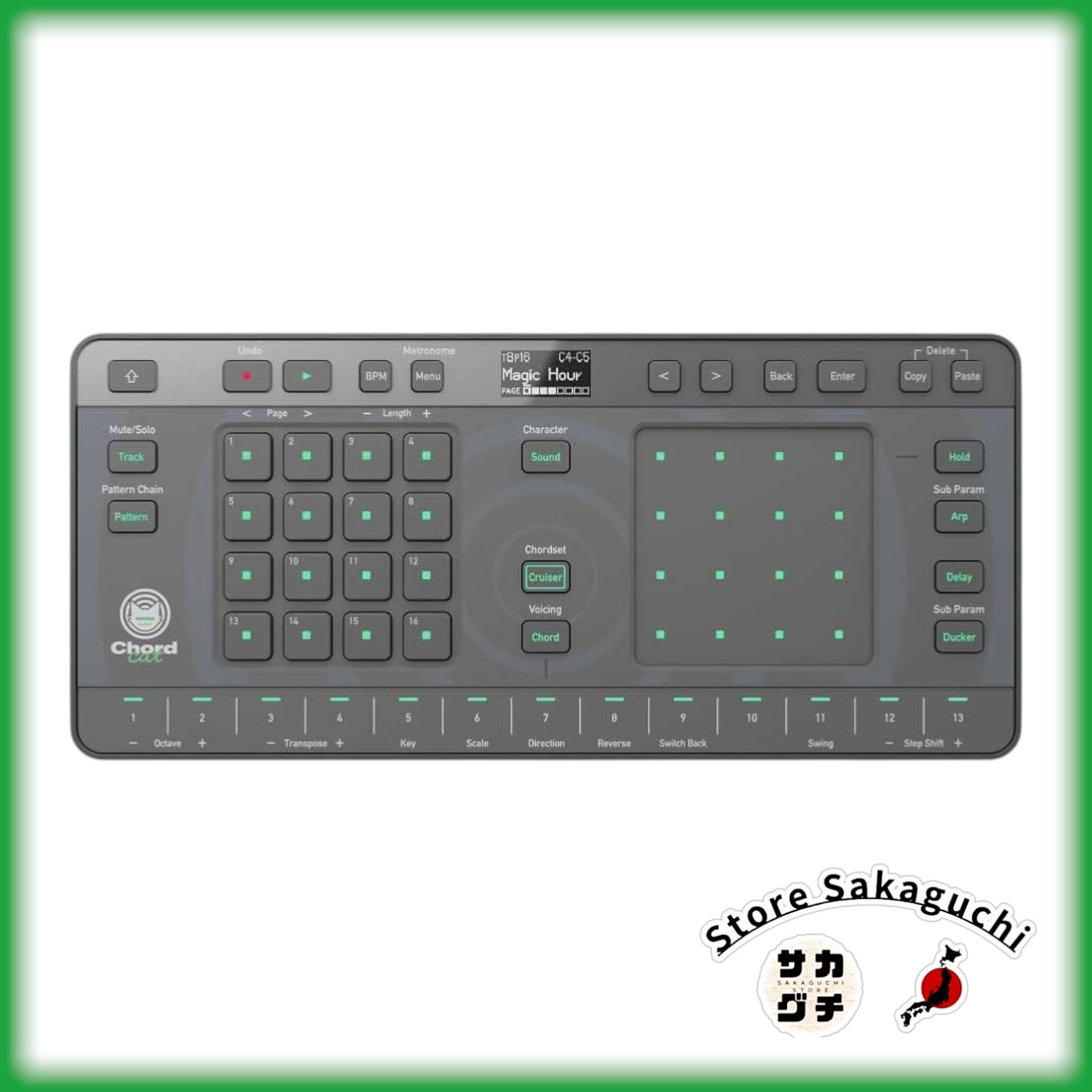 AlphaTheta Chordcat 8-Track Groovebox - AI-Powered Chord Cruiser Mode Portable