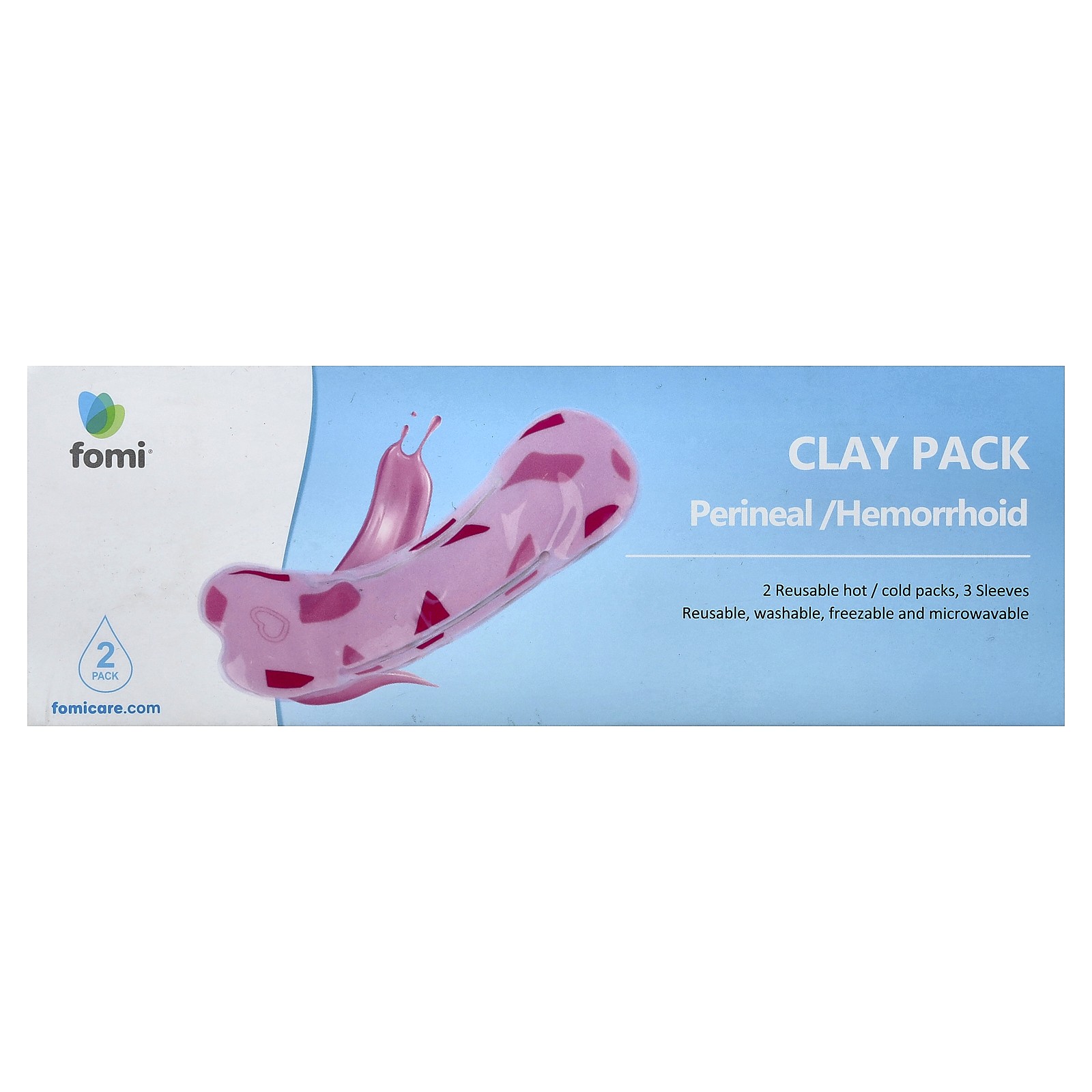 Clay Pack, Perineal/Hemorrhoid, 2 Pack, 3 Sleeves