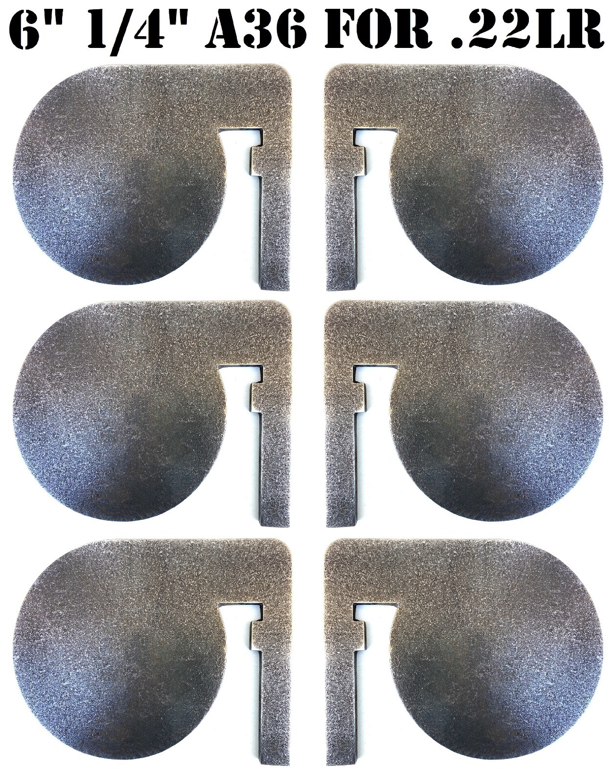 6”x1/4” .22lr Steel Shooting Dueling Tree Paddles For Magnum Target Dueling Tree