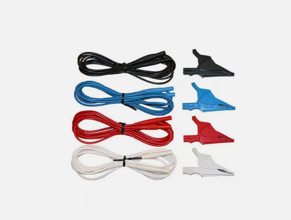 AEMC 2140.64 Color-Coded 10 ft. Leads with Alligator Clips, Set of 4 - NEW