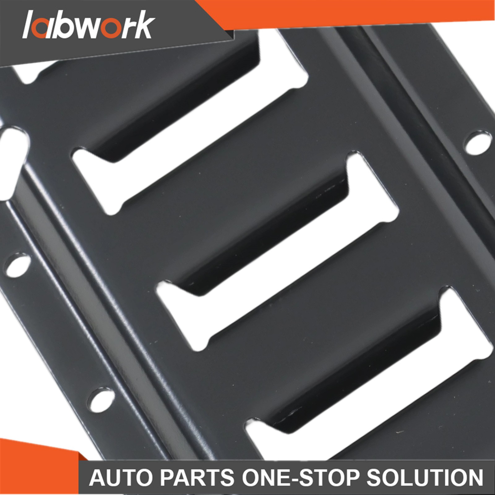 Labwork 10 Pack 4' E Track Tie Down Rail Galvanized Steel Rail Powder-Coat Black