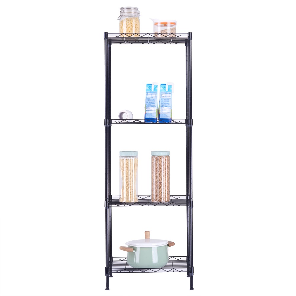 4-Tier Wire Shelving Unit Metal Storage Rack
