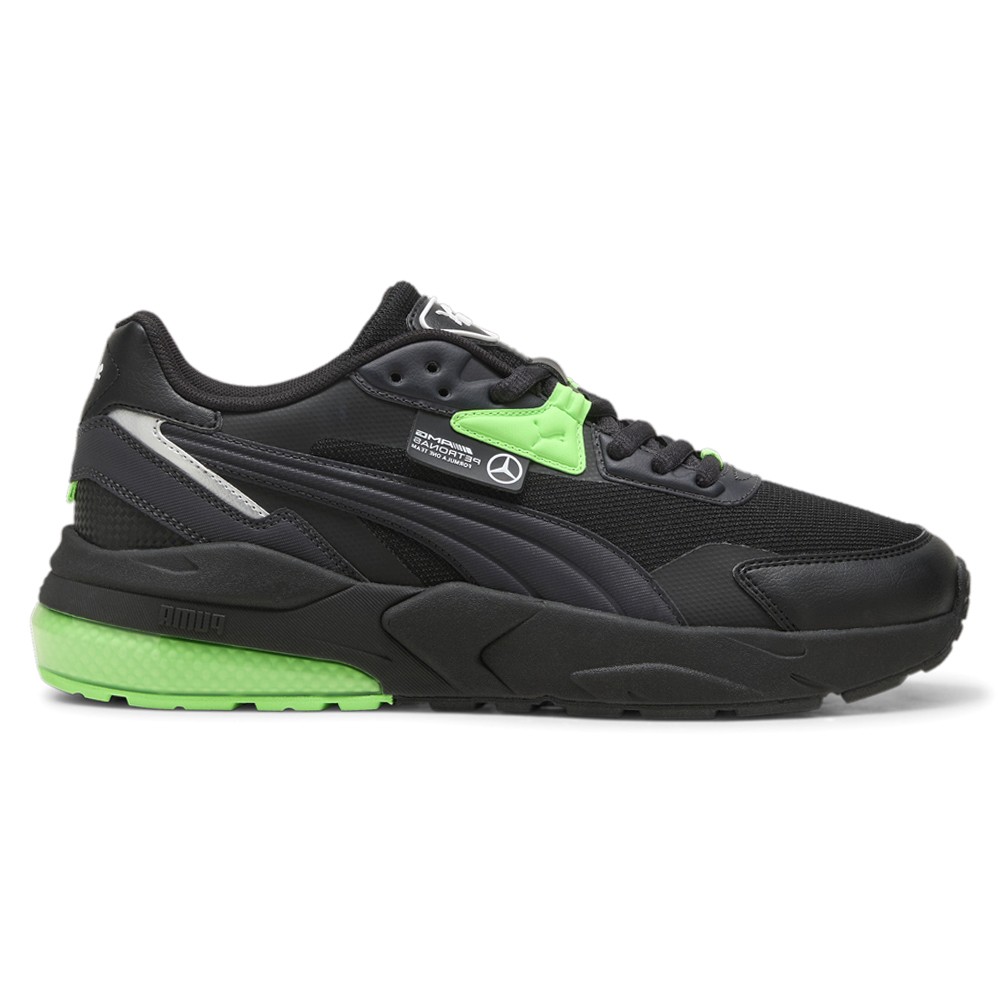 PUMA Mercedes Amg Petronas F1 Vis2k Lace Up  Mens Black Sneakers Casual Shoes 30