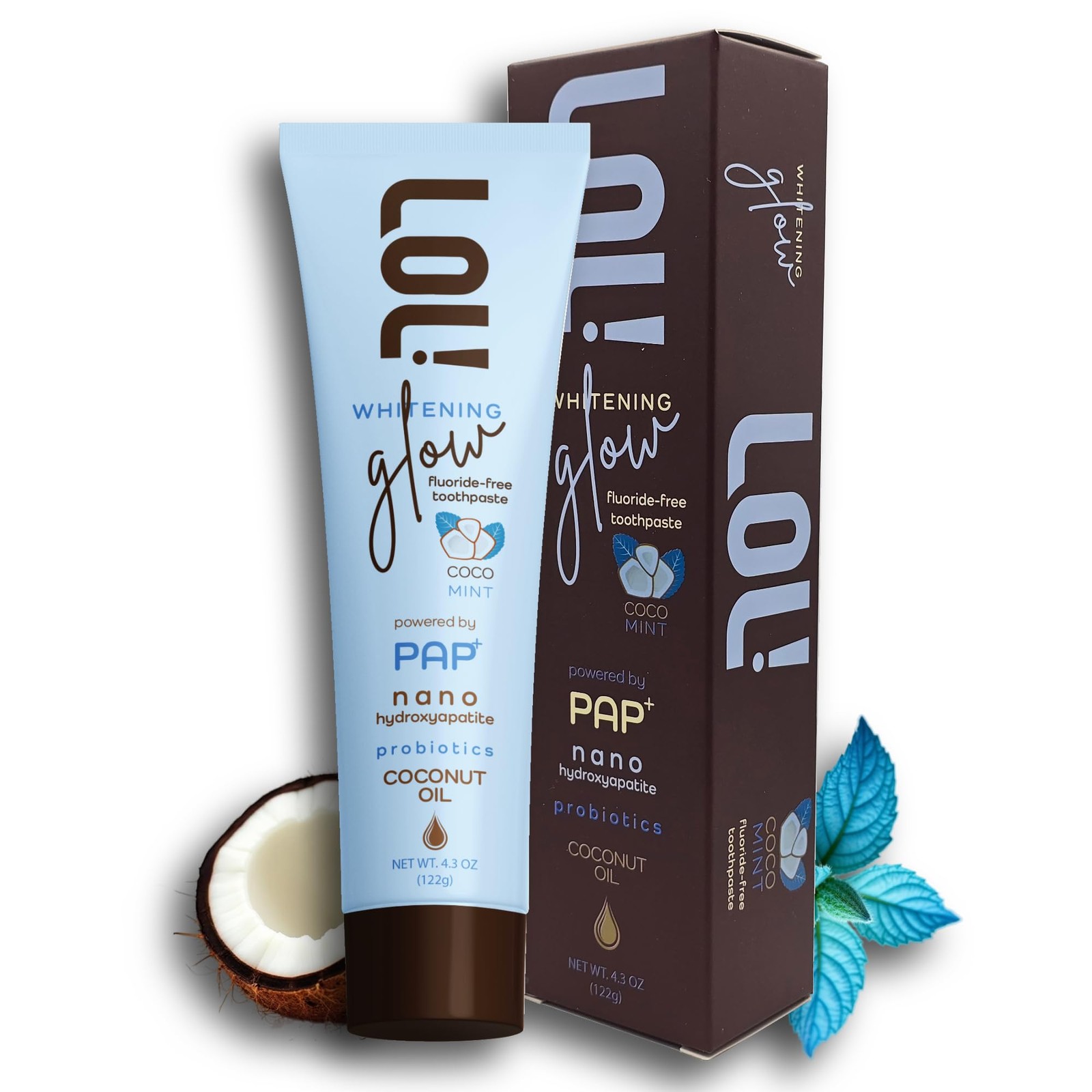 LOL Whitening Toothpaste Sensitive 4.3 Ounce (Pack of 1), No Artificial Color