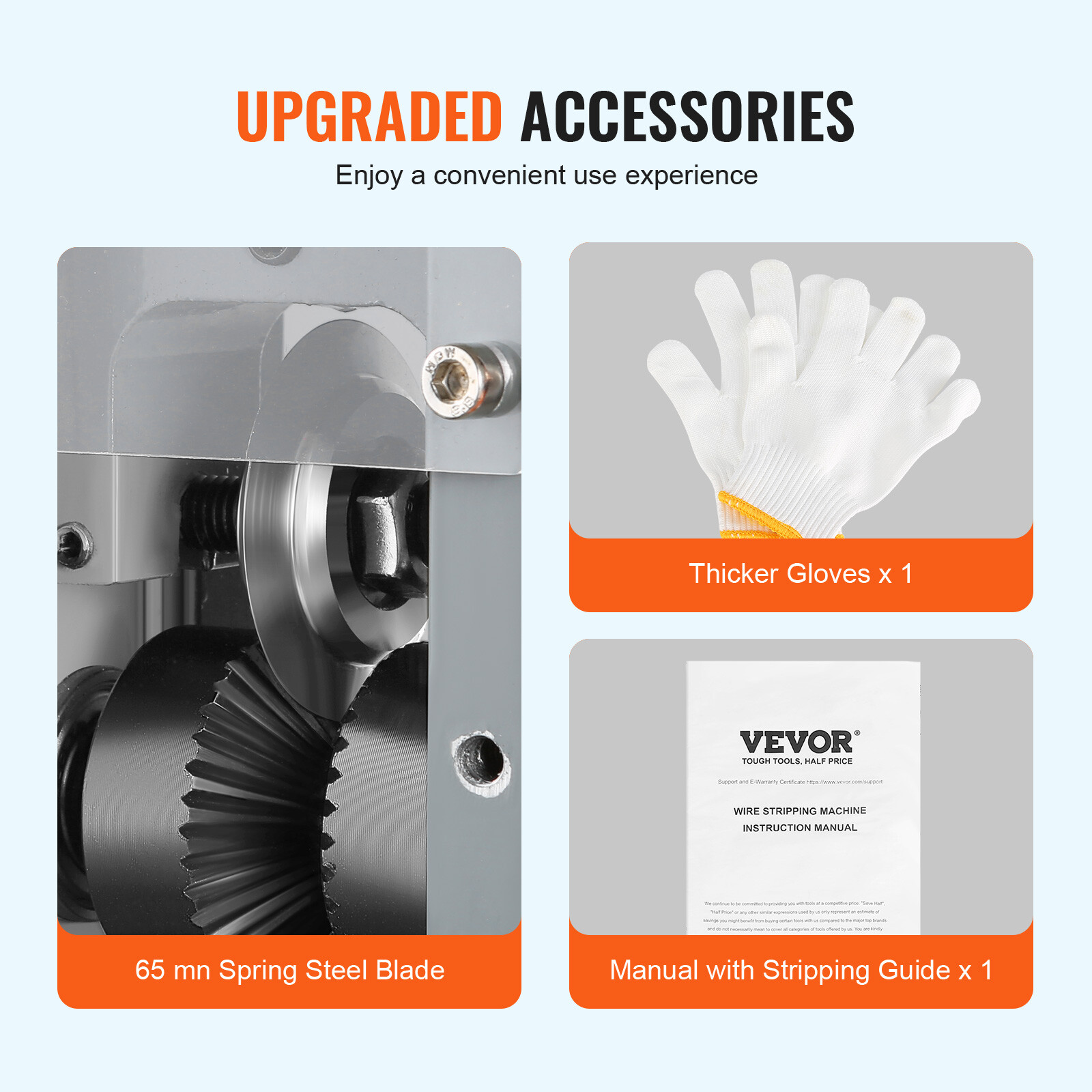 VEVOR Electric Wire Stripping Machine Copper Cable Stripper 0.06''-0.98'' Visual