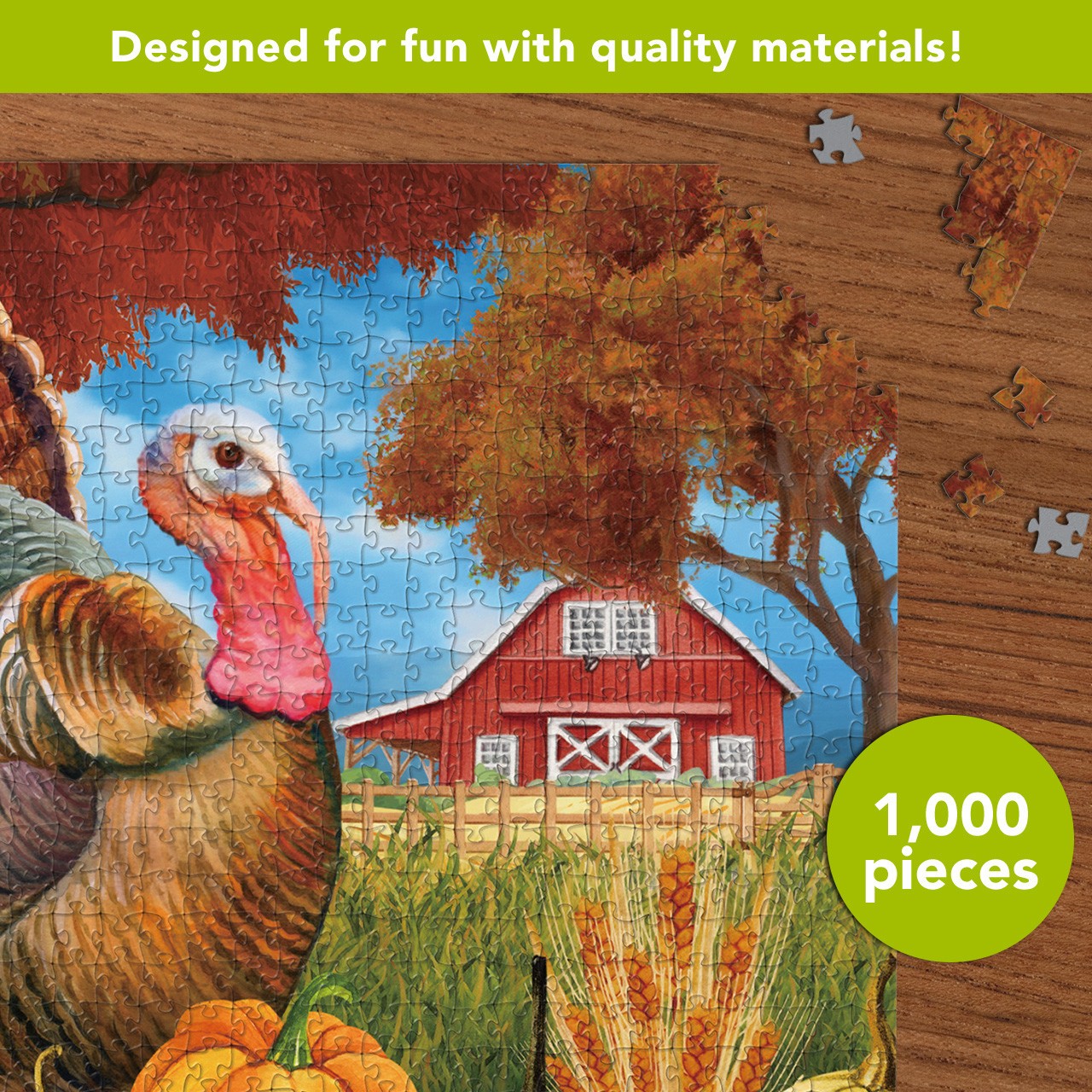 Briarwood Lane Turkey and Pumpkins 1000 Piece Jigsaw Puzzle
