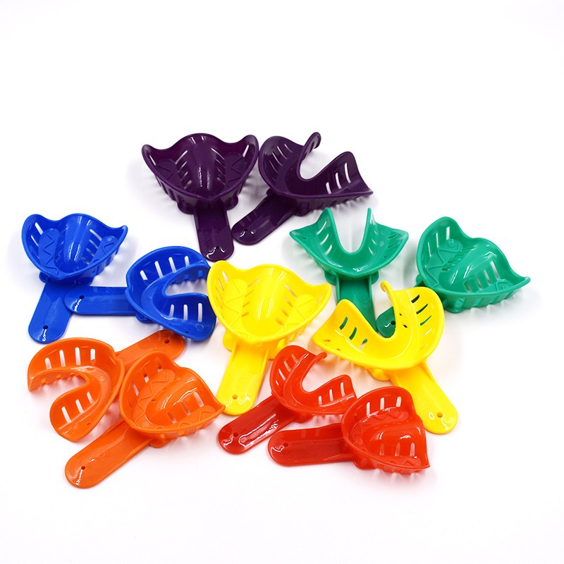 1 Set Dental 6 Different Sizes Impression Plastic Assorted Kit Upper/Lower Trays