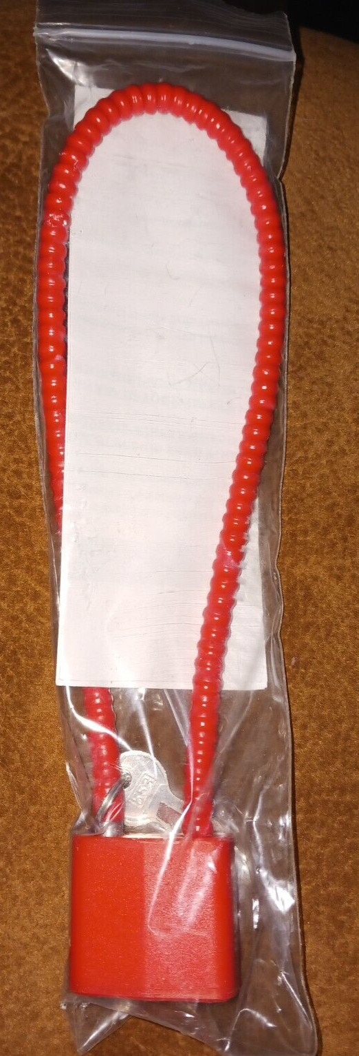 GUN LOCK FIREARM SAFETY CABLE LOCK WITH KEYS RED NEW MODEL #CL551B HANDGUN