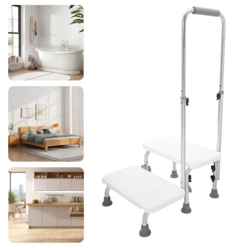Heavy Duty 2 Steps Medical Foot Stool W/ Handle Freestanding Medical Foot Stool