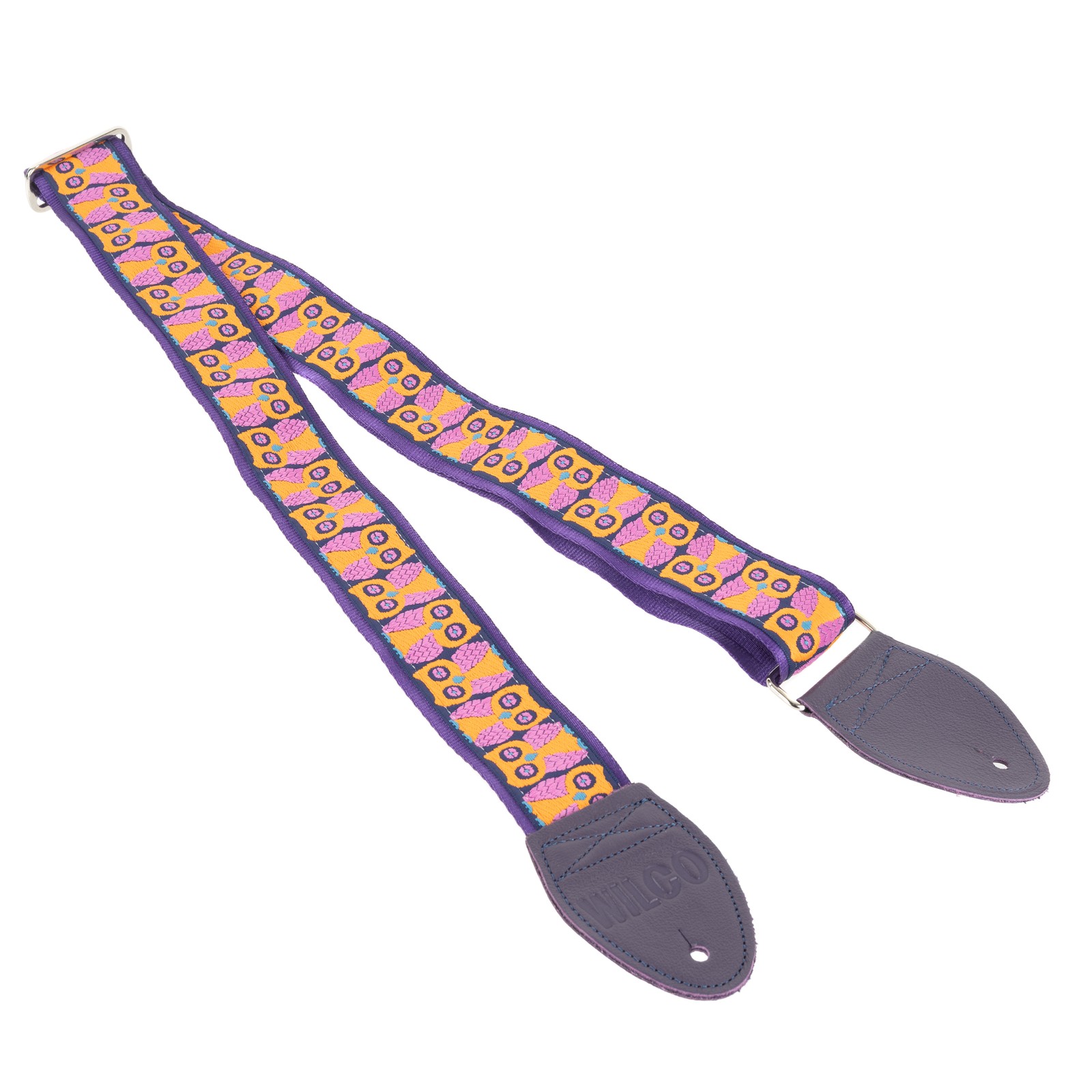 Souldier 2" Guitar Strap - Wilco Signature "Owls" Orange and Purple