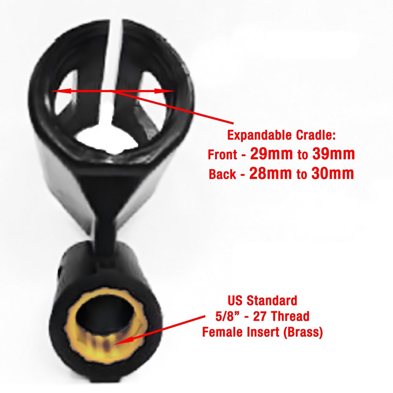 Performance Plus Indestructible Large Barrel/Wireless Microphone Holders - 2 ...