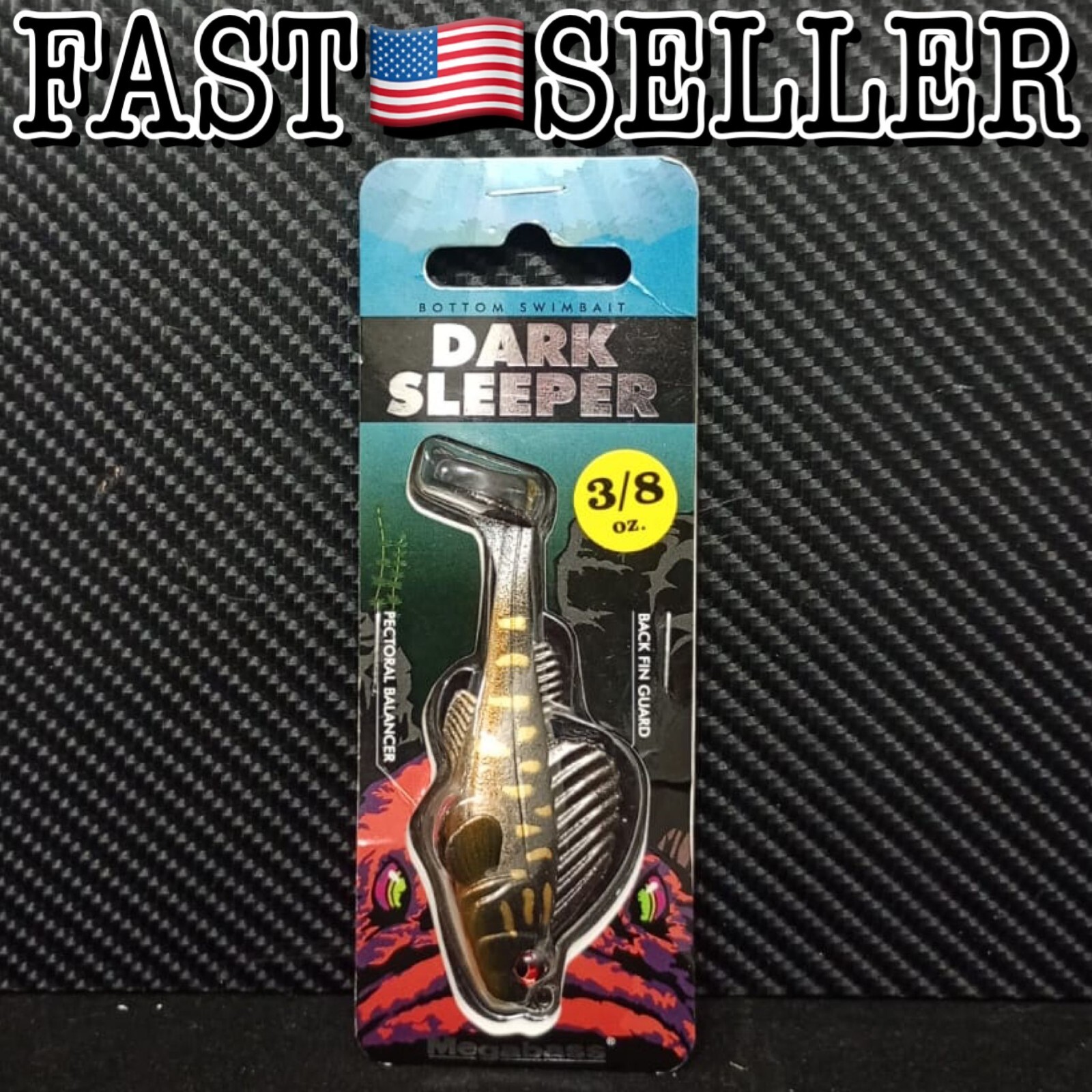 Megabass Dark Sleeper Soft Body Swimbait Deep Running Paddle Tail - Donko