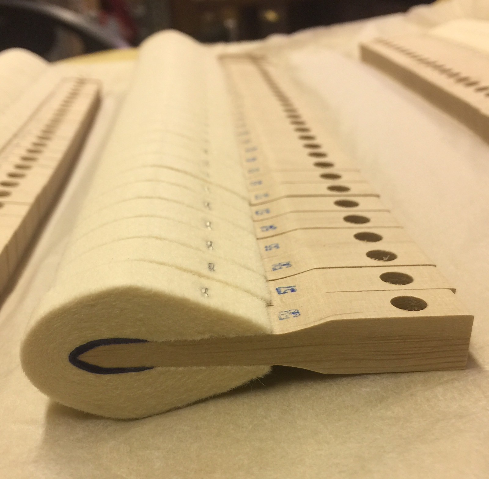 1 Case/12 Sets Upright/Vertical Piano Hammers - Each Set Is 88+, Pre-Bored