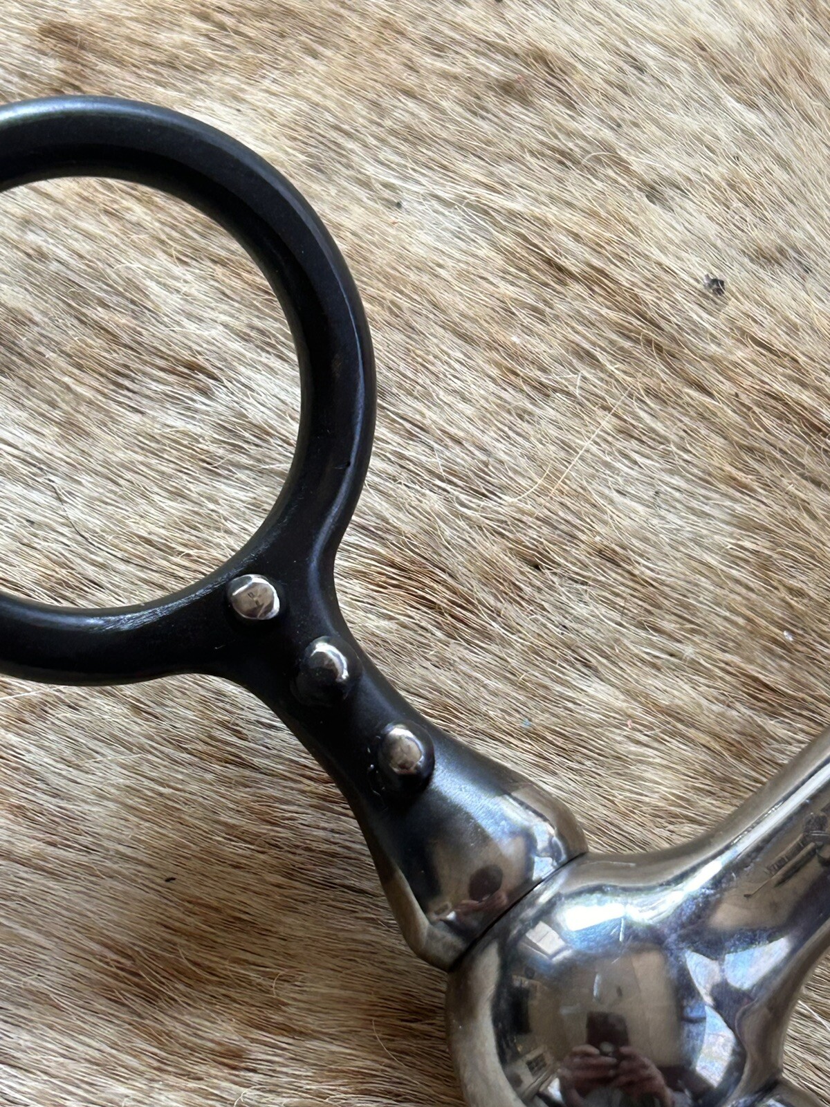 Short Shank 5” Dogbone Mouth Copper Roller Snaffle Horse Bit