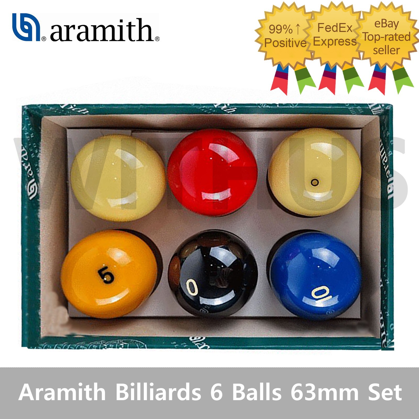 Aramith Official Billiards 6 Balls 63mm Set - Tracking