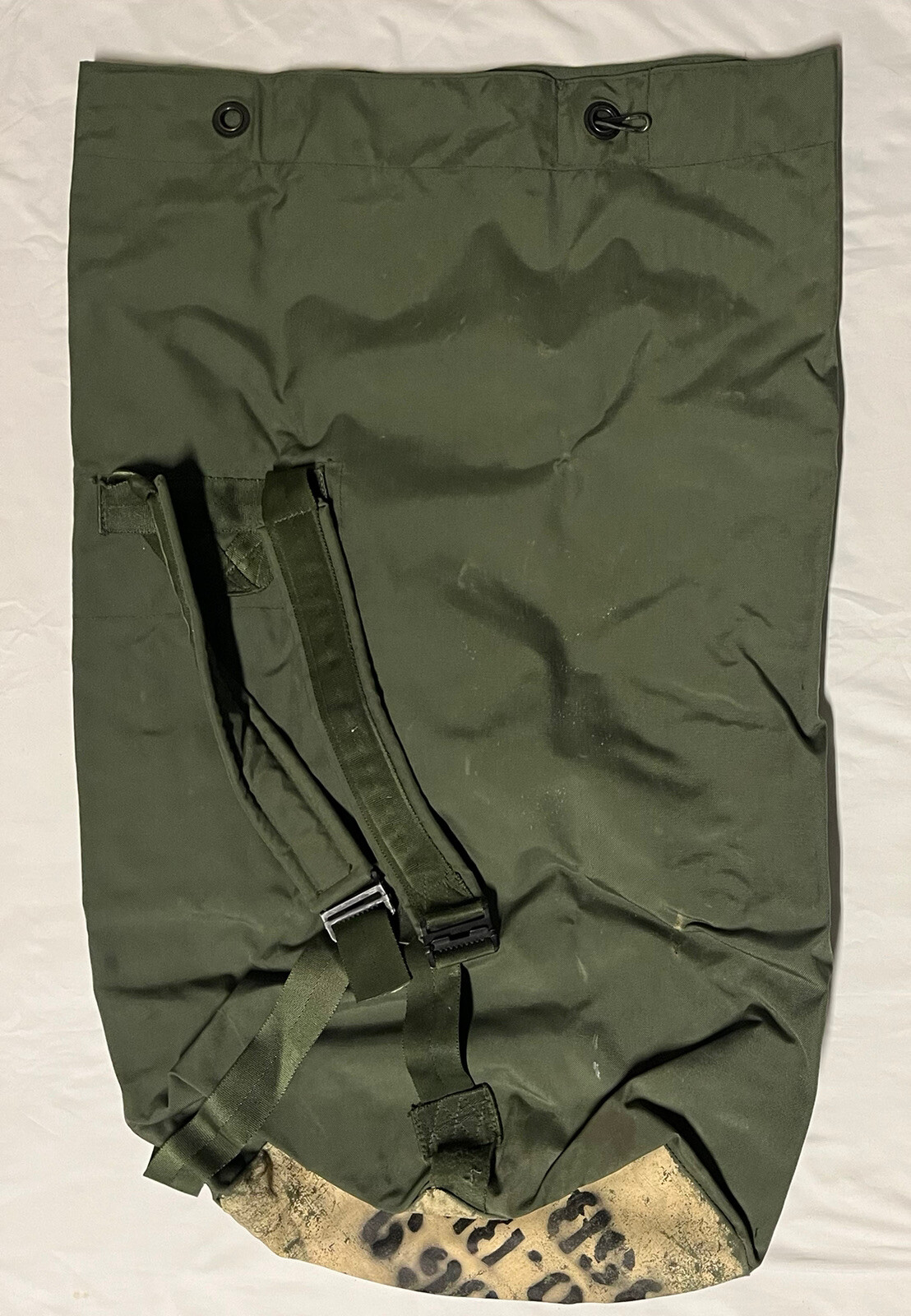 USGI OD Green Duffel Bag Sea Bag with Shoulder Straps Top Loading EXCELLENT