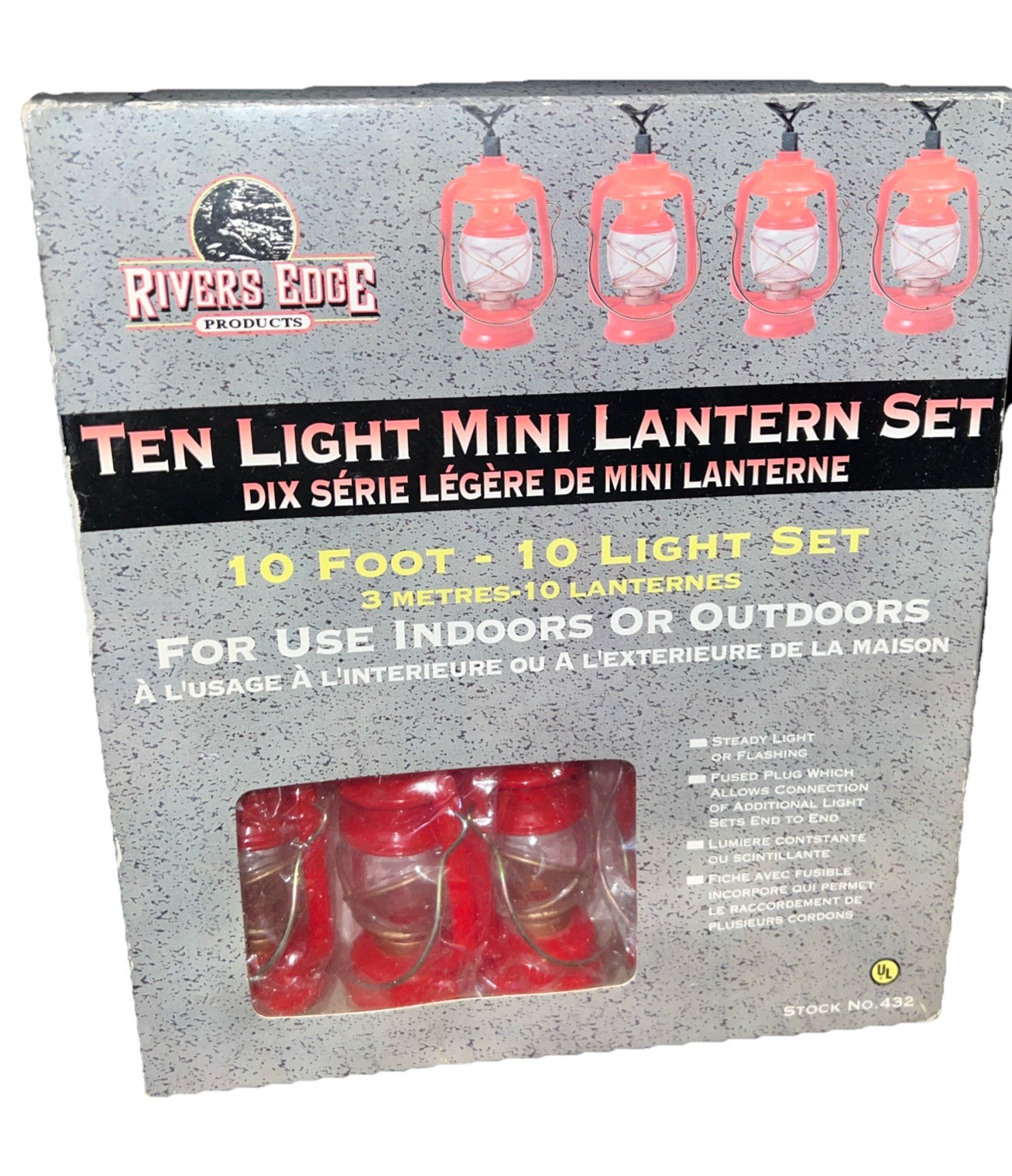 10' String Lights Set Mini LANTERNS INDOOR OUTDOOR Rivers Edge Camp NEW!