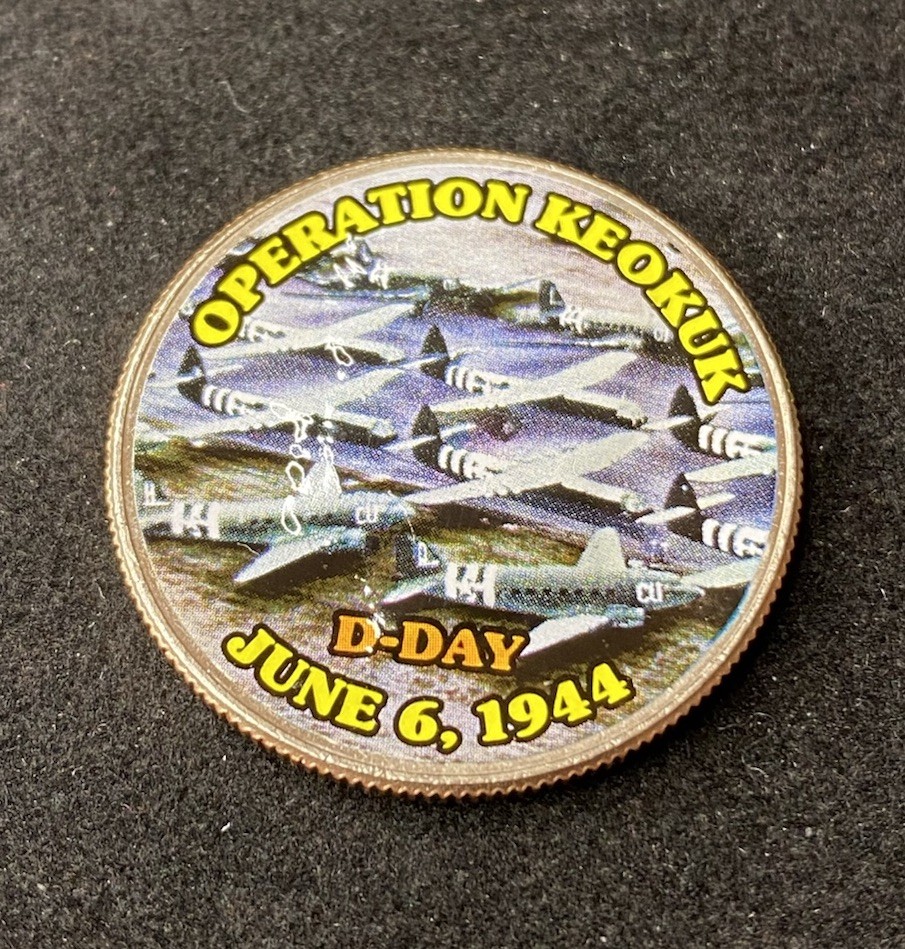 Colorized Kennedy Half Dollar D-Day Operation Keokuk Free Shipping