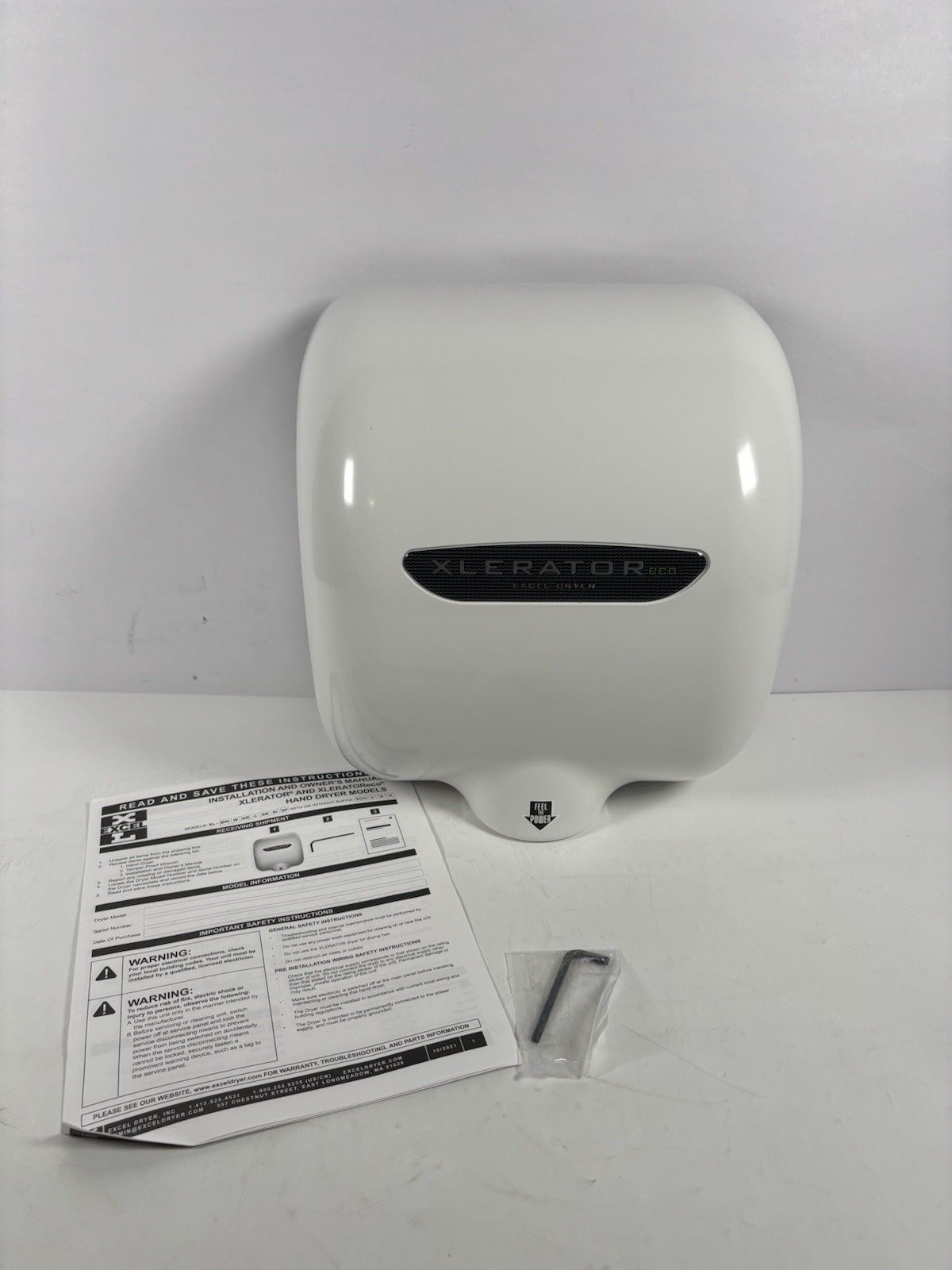 Excel Dryer XL-W XLERATOR High Speed Hand Dryer (110-120V) - White Epoxy