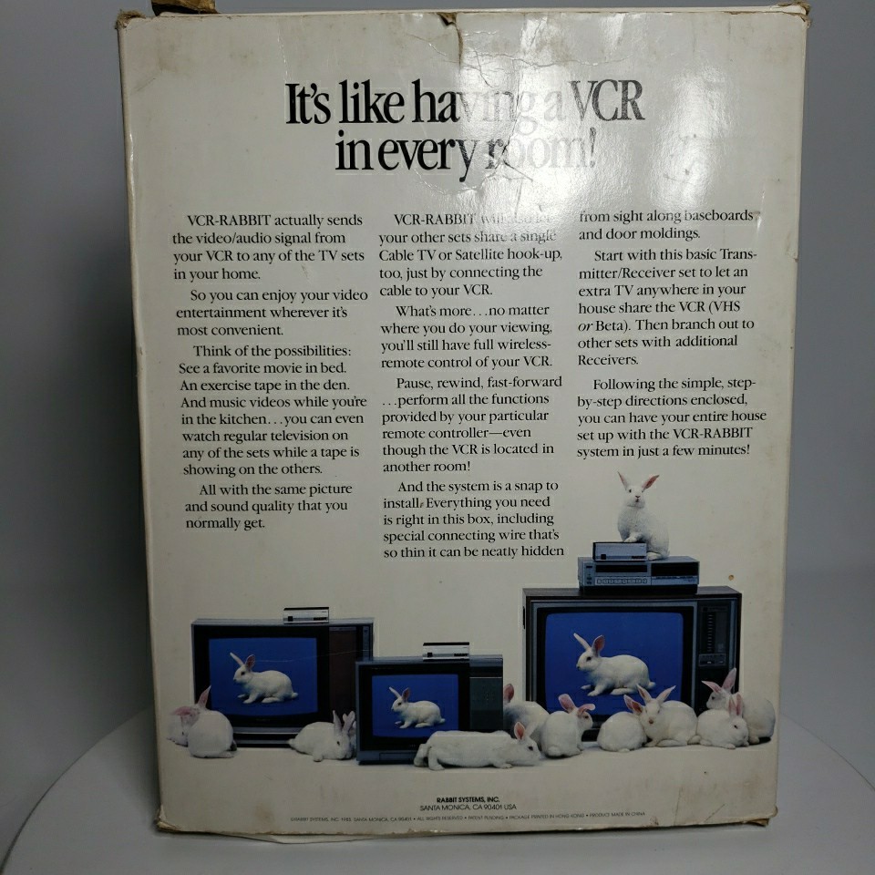 NOB Vtg. Rabbit VCR Multiplying System Model TR-7000, Appears It's a Failed Gift