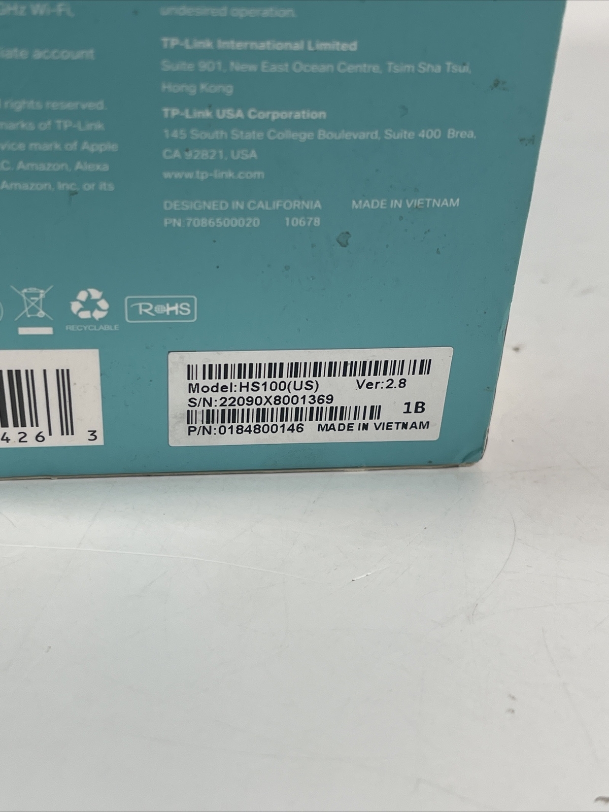 TP-Link HS100 Wi-Fi Smart Plug Kit - Twin Pack