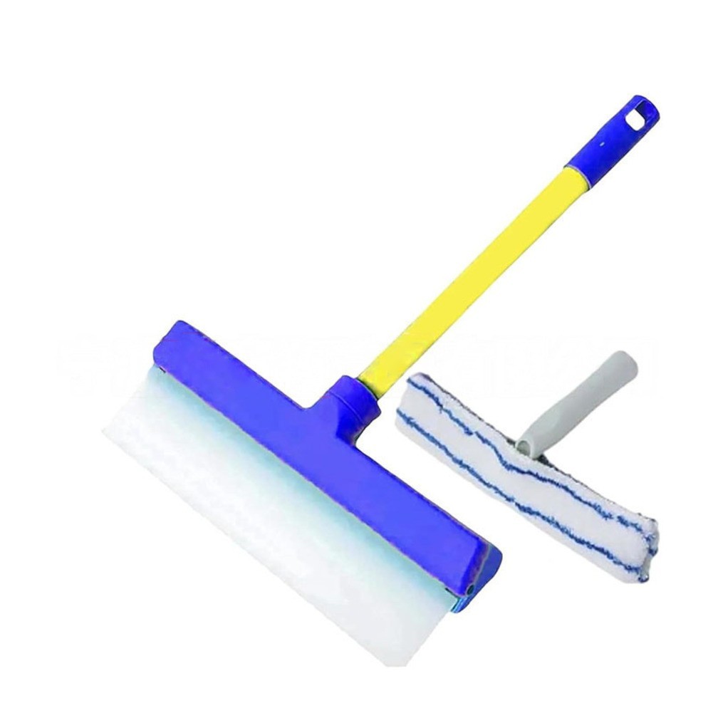 Ultrafine Fiber Cloth Covered Silicone Window Squeegee for Streak Cleaning