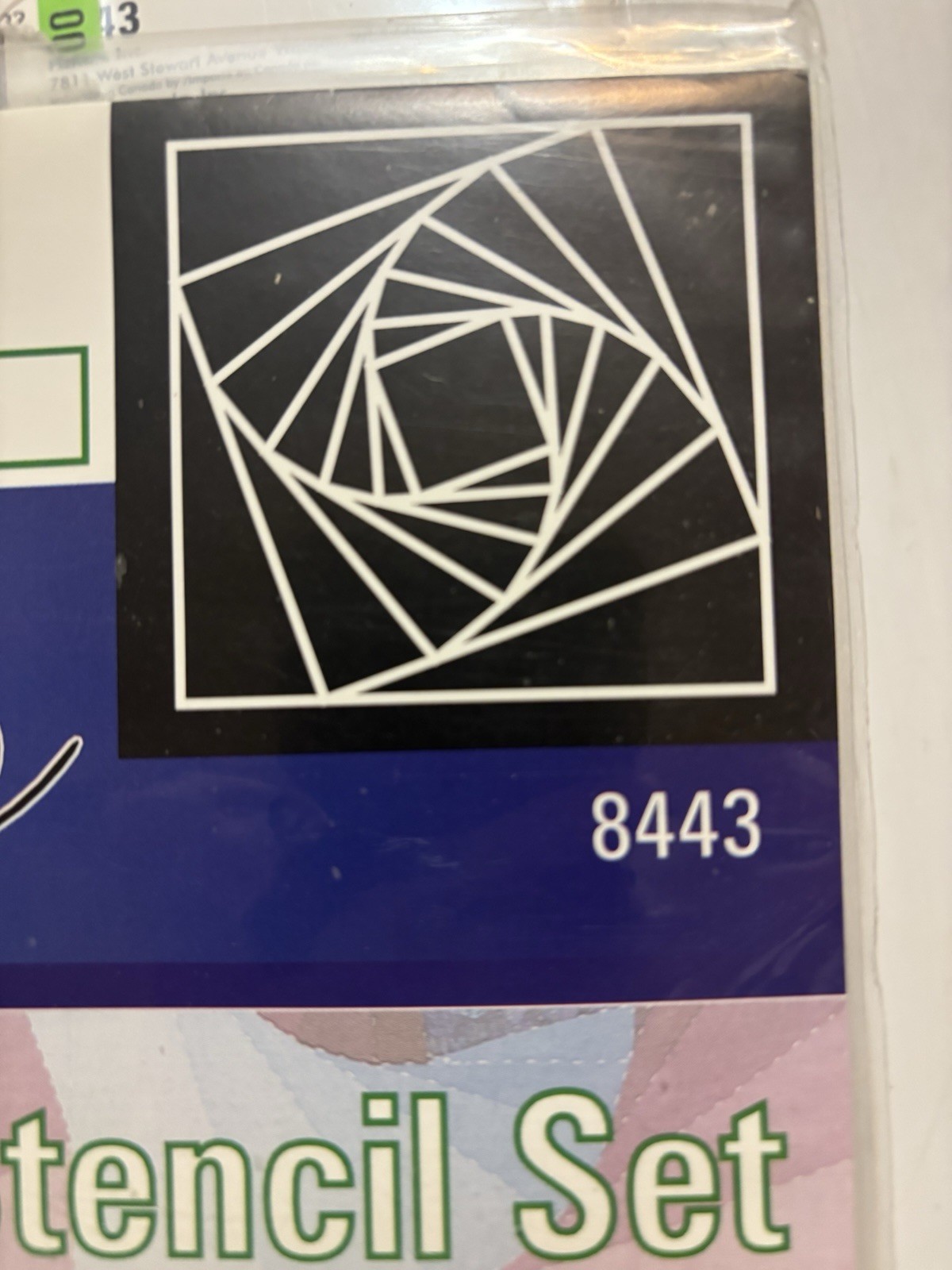 Fiskars Foundations Tilted Squares #8443 Complete Quilt Stencil Set FREE SHIP
