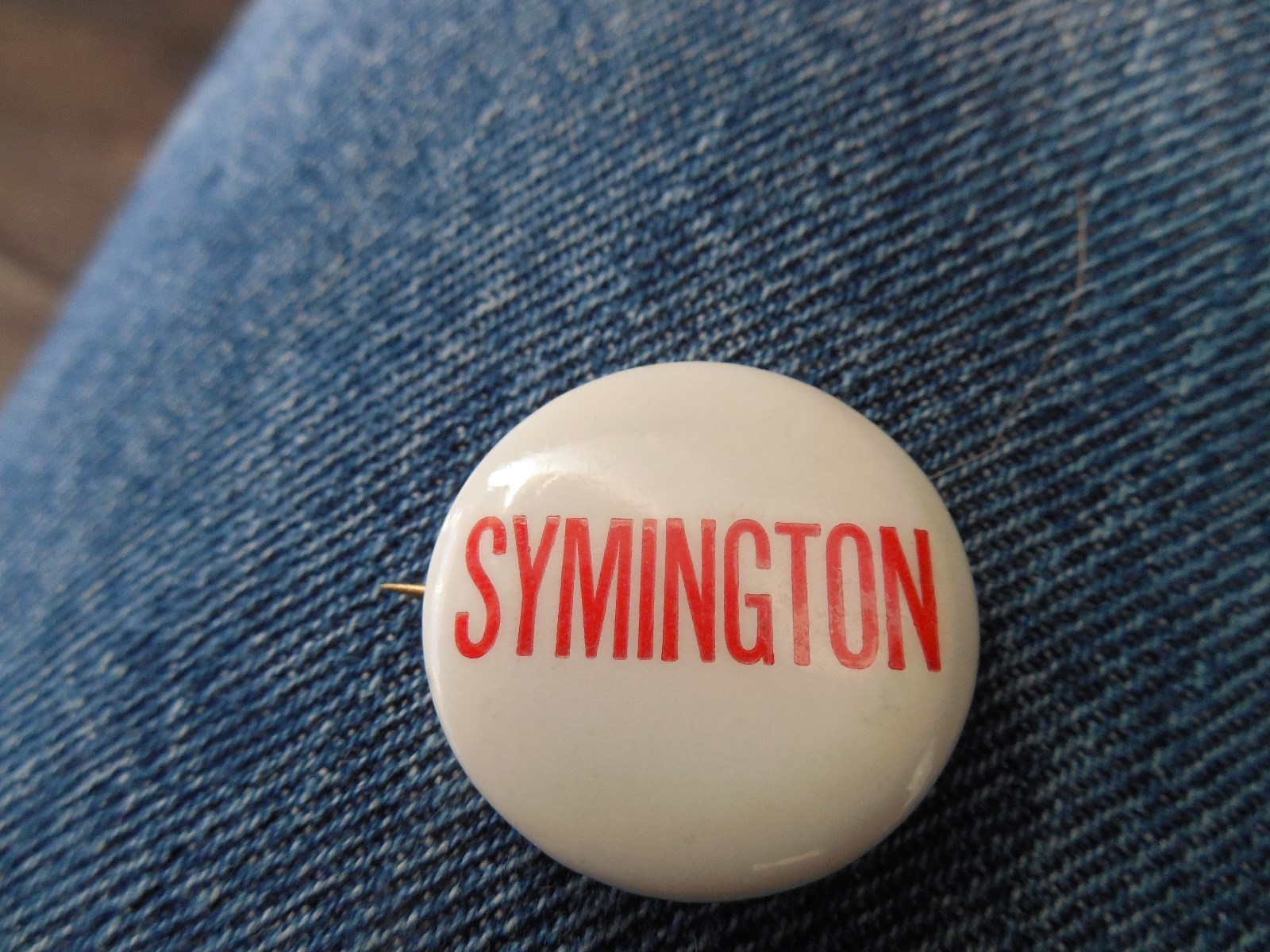 Presidential Pin Back Stuart Symington 1960 Campaign Button Missouri Senator
