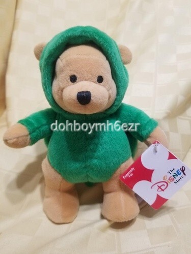 Disney Store Winnie the Pooh Dress Up Turtle Pooh Bean Bag plush 8"