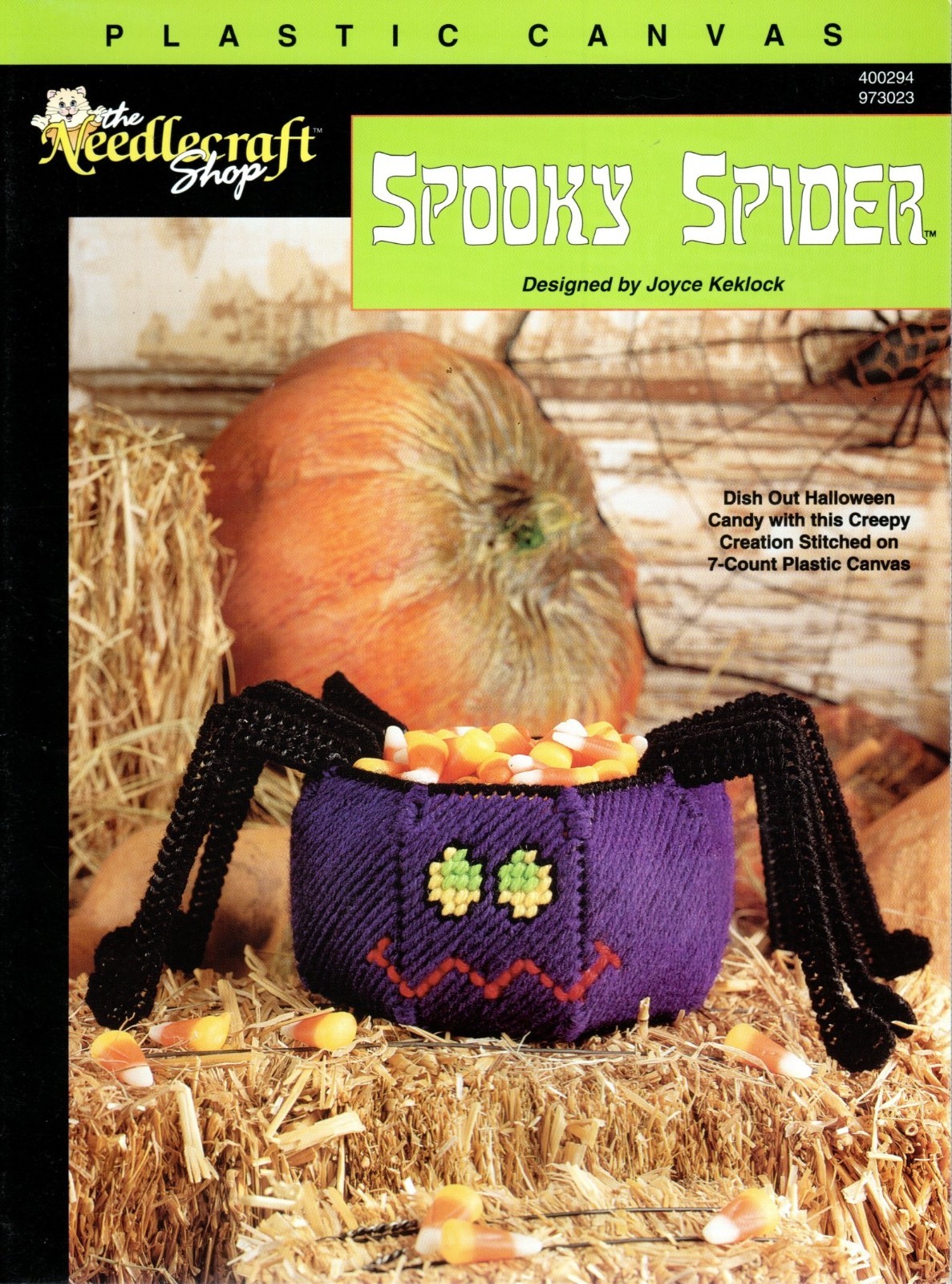 Needlecraft Shop 400294 SPOOKY SPIDER Plastic Canvas Pattern Leaflet