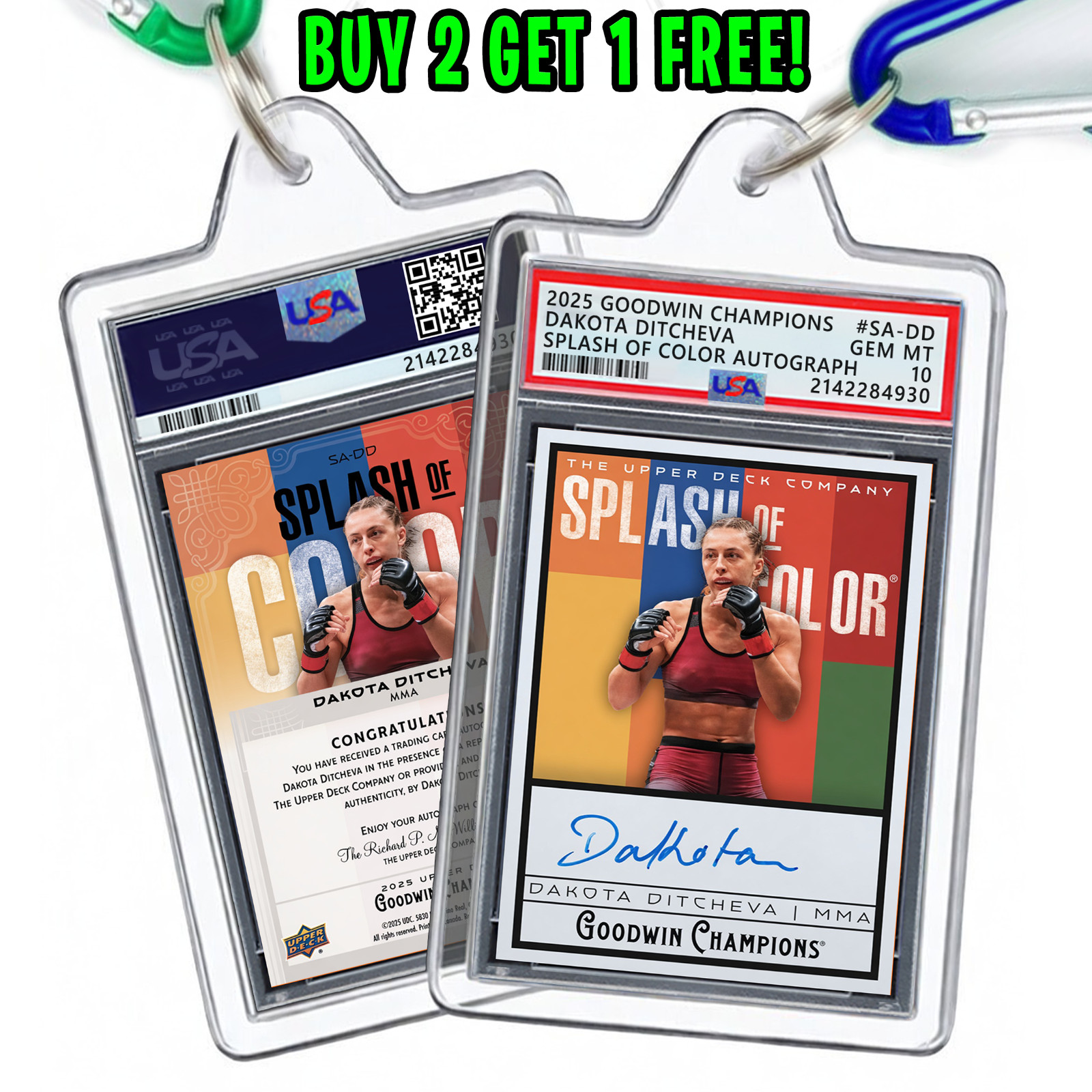 Dakota Ditcheva, UD Goodwin Champions Auto #SA-DD | Mini ƤSA 10 Keychain